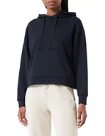 Bluzy damskie - HUGO Damska bluza z kapturem Smooth_Hoodie, czarny (Black1), XL - miniaturka - grafika 1