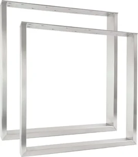 Natural Goods Berlin prowadnice meblowe RECHTECK 70x30 stal nierdzewna, prowadnice stołowe, nogi stołowe, rama stołu, stół jadalny, ława, stolik kawowy, W60xH72 cm, 2 szt - Ławy i stoliki kawowe - miniaturka - grafika 1