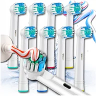 Końcówki do szczoteczek elektrycznych - 8x KOŃCÓWKI DO SZCZOTECZKI ORALB BRAUN ELEKTRYCZNEJ DLA DZIECI I DOROSŁYCH - miniaturka - grafika 1