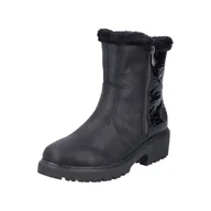 Botki damskie - Rieker Damskie sztyblety 76061, czarne, 40 EU szerokie, czarny, 40 EU Weit - miniaturka - grafika 1