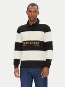 Koszulki męskie - Pepe Jeans Polo Brandon PM542230 Czarny Regular Fit - miniaturka - grafika 1