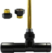 Zawory i kraniki - Zawór jednootworowy regulacyjny UNICO czarny mat lewy GZ1/2 - miniaturka - grafika 1