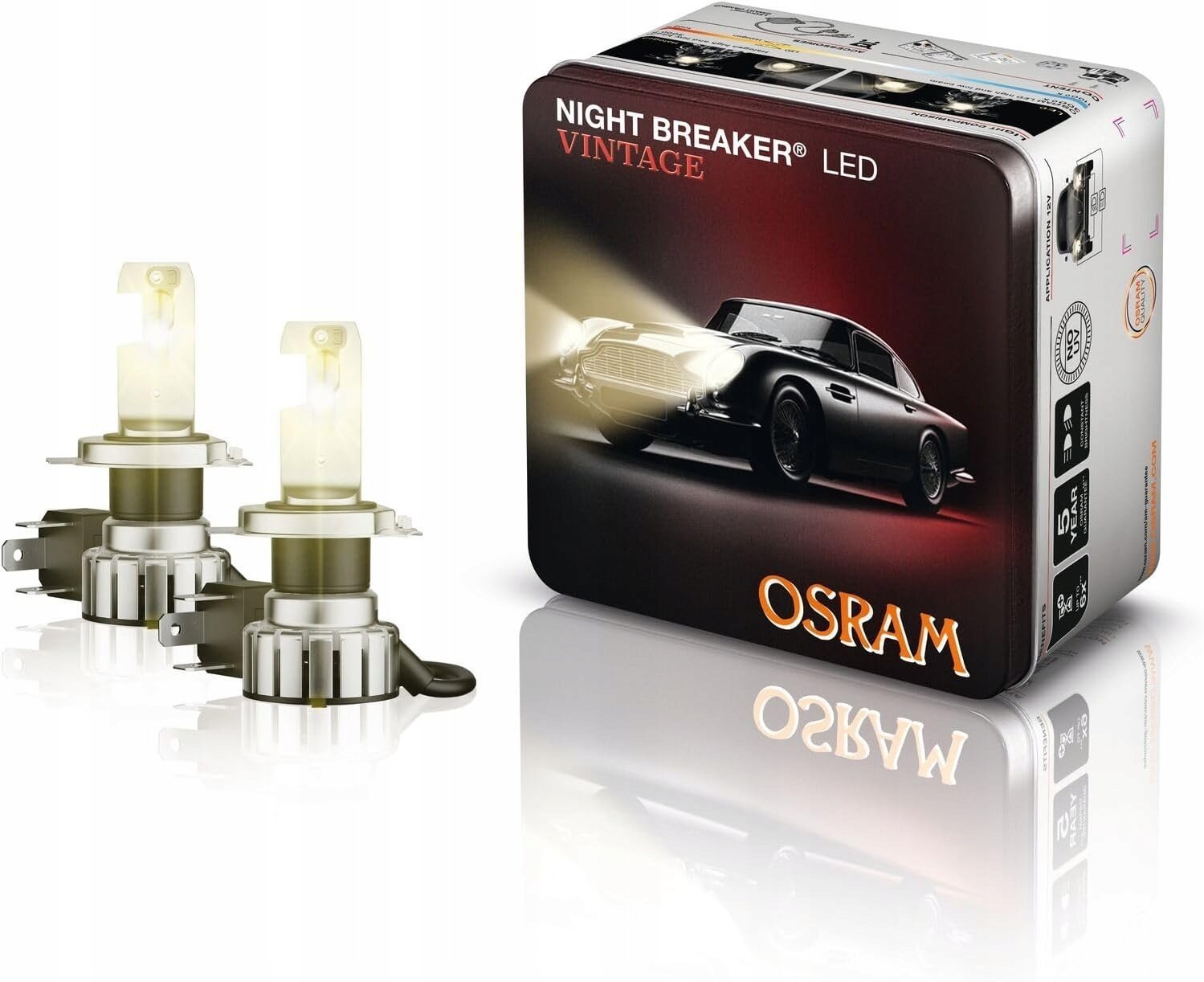 Emos Osram NIGHT BREAKER Adapter LED Vintage H4 + R2 3000 K Ciepła biel