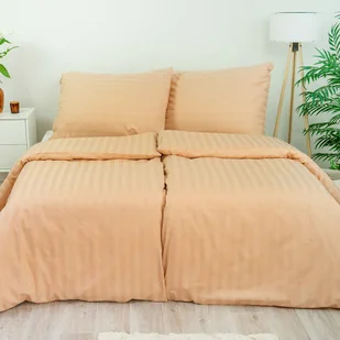 Stanex Pościel atłas gradl beżowy, 140 x 200 cm, 70 x 90 cm - Pościel - miniaturka - grafika 1