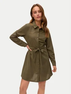 Vero Moda Sukienka koszulowa Elly 10334288 Zielony Regular Fit - Sukienki - miniaturka - grafika 1