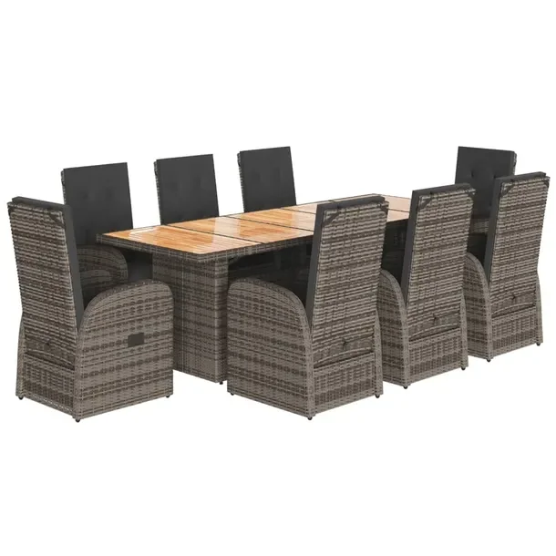 Zestaw Mebli Ogrodowych Rattan PE, Stół 240x90x75 cm, Krzesła 57x69x106