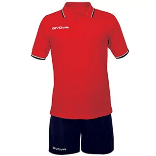 Zestawy męskiej odzieży sportowej - Givova, zestaw street, czerwony/niebieski, L - grafika 1