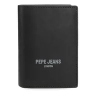 Portfele - Pepe Jeans Głęboki pionowy portfel z portmonetką czarny 8,5x11,5x1 cm Skóra by Joumma Bags, Czarny (Black), Talla única, Pionowy portfel z portfelem - miniaturka - grafika 1