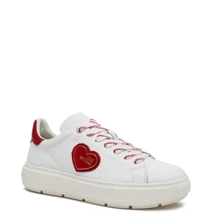 Love Moschino Skórzane trampki - Trampki damskie - miniaturka - grafika 1