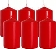 Świece - Świeca pieńkowa czerwona wys. 10 cm - miniaturka - grafika 1