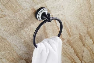 uchwyt na ręcznik retro BYBLIS czarny - Wieszaki łazienkowe - miniaturka - grafika 1