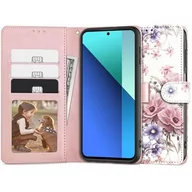 Etui i futerały do telefonów - Etui TECH-PROTECT Wallet do Xiaomi Redmi Note 13 4G/LTE Kwiaty - miniaturka - grafika 1