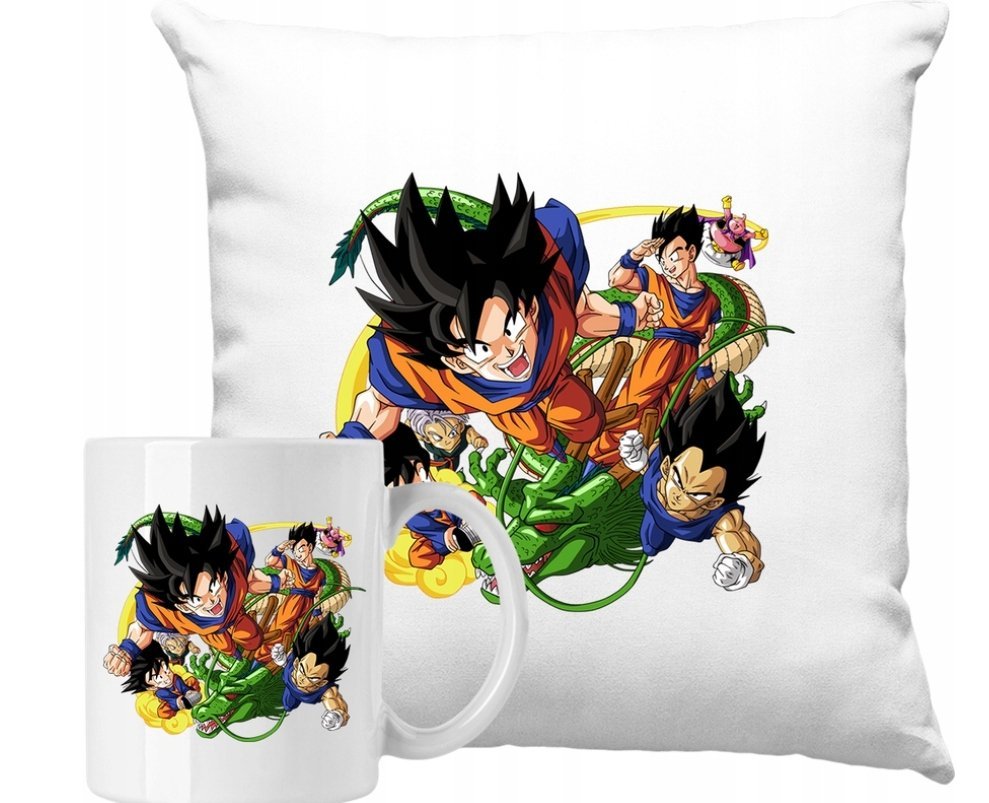 ZESTAW PODUSZKA + KUBEK Dragon Ball Pomysł Na Prezent +IMIĘ