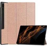 Etui do tabletów - Bizon Etui Case Tab Croc do Samsung Galaxy Tab S8 Ultra, różowozłote - miniaturka - grafika 1