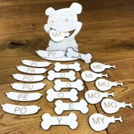 Zabawki kreatywne - Sylabowe zwierzaki - piesek sylabowy - miniaturka - grafika 1