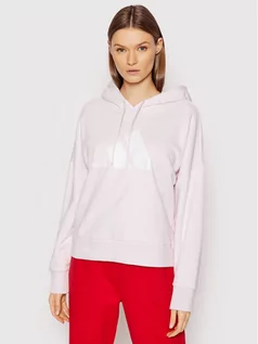 Bluzy damskie - Adidas Bluza HD1301 Różowy Loose Fit - grafika 1