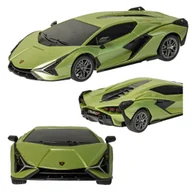 Zabawki zdalnie sterowane - Zdalnie sterowany Lamborghini Sian 1:24 RW RC zielone auto - miniaturka - grafika 1