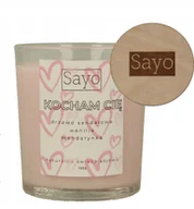 Świece - ŚWIECA SOJOWA NA PREZENT DZIEŃ KOBIET KOCHAM CIĘ SANDAŁ WANILIA 430g - miniaturka - grafika 1