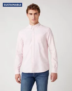 Męska Koszula Wrangler Ls 1 Pkt Button Down Silver Pink W5A3Bmxtu-Xl - Koszule męskie - miniaturka - grafika 1