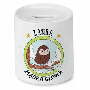 Skarbonka 330 ml Dla Laury Córki Dziecka Prezent z Nadrukiem ze Zdjęciem - Skarbonki - miniaturka - grafika 1