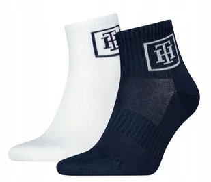 Tommy Hilfiger Skarpety Męskie Stopki 39-42 Biała Granat - Skarpetki męskie - miniaturka - grafika 1