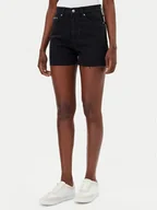 Spodnie sportowe damskie - Calvin Klein Jeans Szorty jeansowe J20J225154 Czarny Mom Fit - miniaturka - grafika 1
