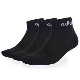 Skarpetki męskie - Skarpety adidas Sportswear Think Linear Ankle Socks 3Pairs IC1305 - czarne - grafika 1