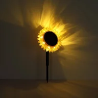 Lampy ogrodowe - Globo Lampa solarna LED 33598 Słonecznik Ø 13 cm, żółty, tworzywo sztuczne - miniaturka - grafika 1