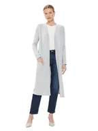 Swetry damskie - NOISY MAY DŁUGI SZARY SWETER KIESZENIE PROSTY FASON XS X_A - miniaturka - grafika 1