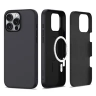 Etui i futerały do telefonów - Etui TECH-PROTECT Silicone MagSafe do Apple iPhone 16 Pro Max Czarny Mat - miniaturka - grafika 1