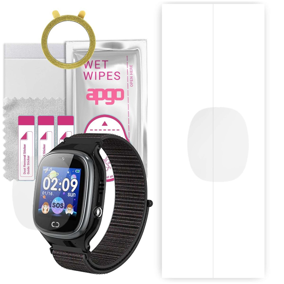 1x Folia hydrożelowa do Pthtechus PTH-X7 GM - apgo Smartwatch Hydrogel Protection Ochrona na ekran smartwatcha