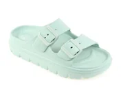 Klapki i japonki damskie - Klapki damskie Evento 24SD97-5610 zielony - miniaturka - grafika 1