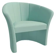 Fotele - Miętowy tapicerowany fotel wypoczynkowy do salonu D2-E16 - miniaturka - grafika 1