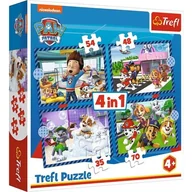 Puzzle - Trefl, puzzle, psie sprawy, 4w1 - miniaturka - grafika 1