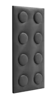 Meble modułowe i akcesoria - Panel ścienny tapicerowany Velvet Lego 25x50x4 cm ciemnoszary - miniaturka - grafika 1