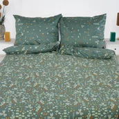 Pościel - Pościel Satynowa 160X200 Sofia 5 Kwiaty Zielona Andropol - miniaturka - grafika 1