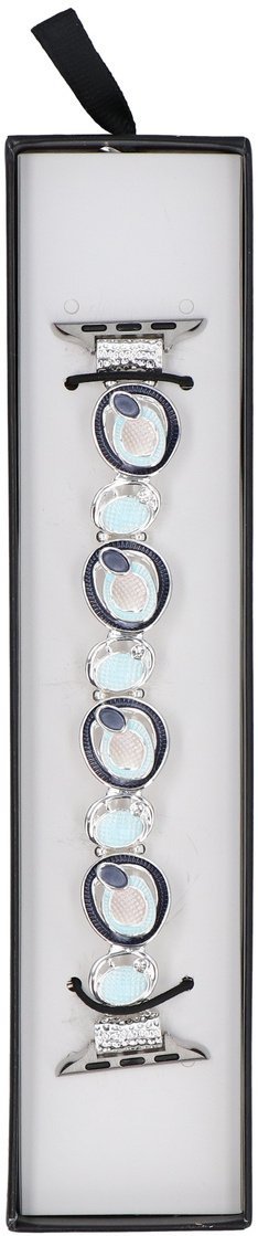 GlacierX Nowa bransoleta do smartwatcha GlacierX Gleam Fancy Stretch Bracelet Silver Ice do Apple Watch 38/40/41mm Srebrna