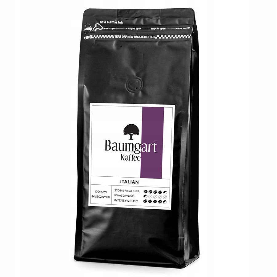 kawa ziarnista 1kg Italian Baumgart 50% Arabica 50% Robusta Baumgart