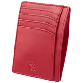 Etui na dokumenty i karty - Skórzane etui na karty zbliżeniowe RFID do marynarki (Czerwony) - miniaturka - grafika 1