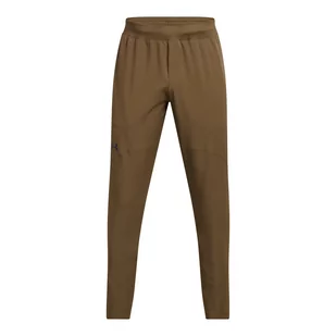 Męskie spodnie treningowe Under Armour UA Unstoppable Tapered Pants - brązowe - UNDER ARMOUR - Spodnie sportowe męskie - miniaturka - grafika 1