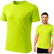 Koszulki męskie - KOSZULKA Męska T-shirt BAWEŁNA 100% Podkoszulek KRÓTKI RĘKAW ZIELONA - miniaturka - grafika 1