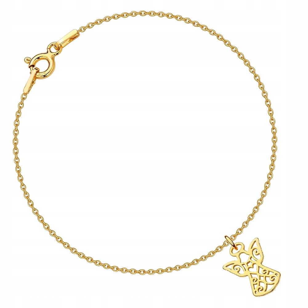 MYNESS Bransoletka pozłacana z aniołkiem