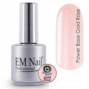 Em nail professional Modelująca baza hybrydowa UV/LED Power Base Gold Rose 15ml - Lakiery hybrydowe - miniaturka - grafika 1