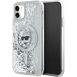 Karl Lagerfeld Liquid Glitter Choupette Head MagSafe - Etui iPhone 11 (przezroczysty) - Etui i futerały do telefonów - miniaturka - grafika 1