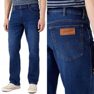 Spodnie męskie - Wrangler TEXAS Dancing Water KLASYCZNE PROSTE CIEMNY DżINS W34 L30 - miniaturka - grafika 1