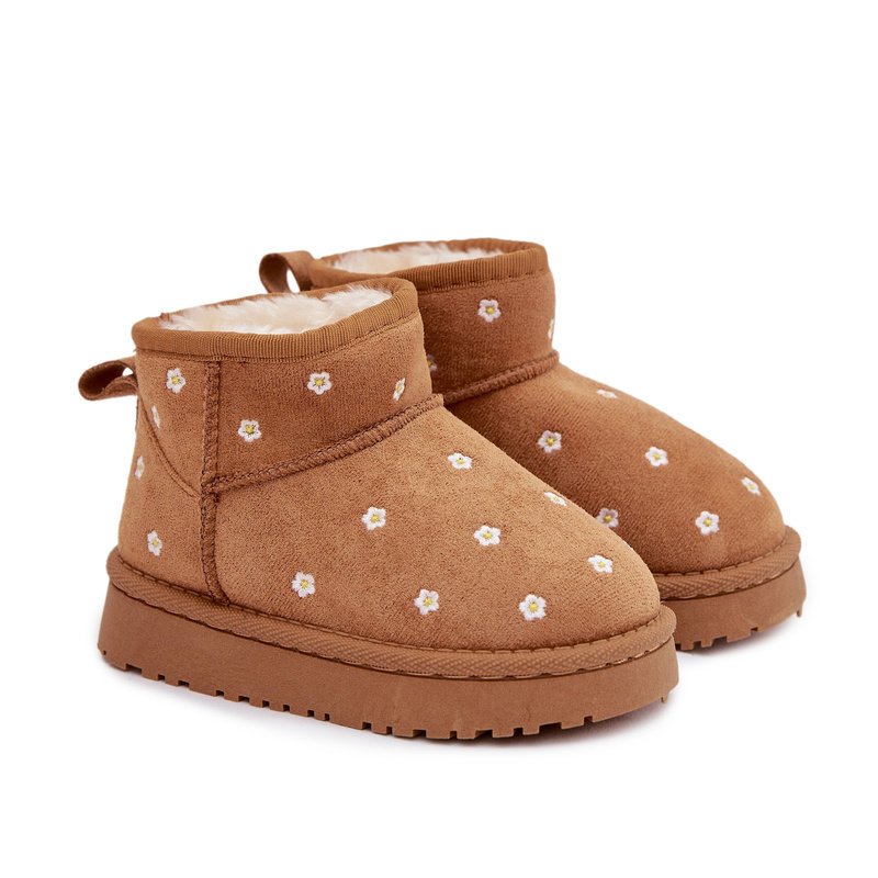 Śniegowce Dziecięce Ozdobione Kwiatuszkami Camel Gracina 31-30