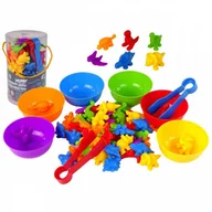 Sortery dla dzieci - WOOPIE Gra Edukacyjna Sorter Kolorów Dinozaury 56 el. - miniaturka - grafika 1