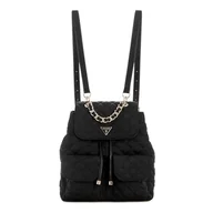 Plecaki - GUESS Damska torebka Giully Flap Backpack, Czarny, One Size, Plecak Giully Flap - miniaturka - grafika 1