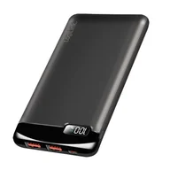 Powerbanki - Power bank 10000 mAh, 2x USB-A, USB-C, wyświetlacz, PD, QC, czarny - LogiLink - miniaturka - grafika 1