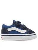 Buty dla dziewczynek - Vans Tenisówki Old Skool V VN000D3YNVY Granatowy - miniaturka - grafika 1